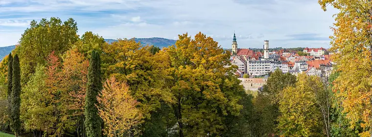 Panorama Kotliny Kłodzkiej w jesiennych barwach